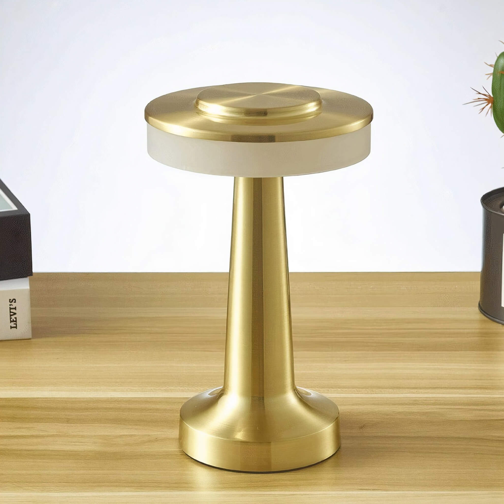 Affluent Table Lamp • Gold • Rechargeable Battery • 2 Pack - Haus of Interiors