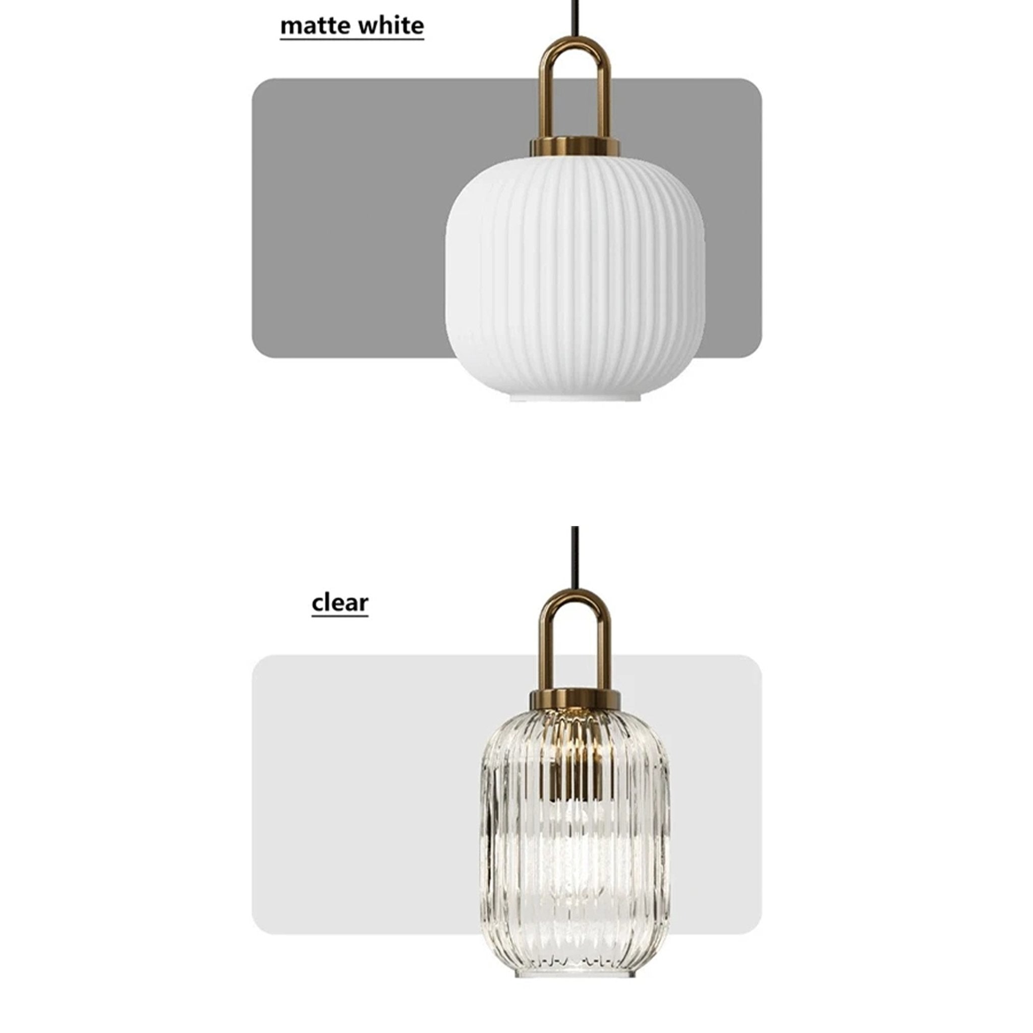 Italian Glass Ceiling Pendants • Clear • 2 - Pack - Ceiling Light - Haus of Interiors