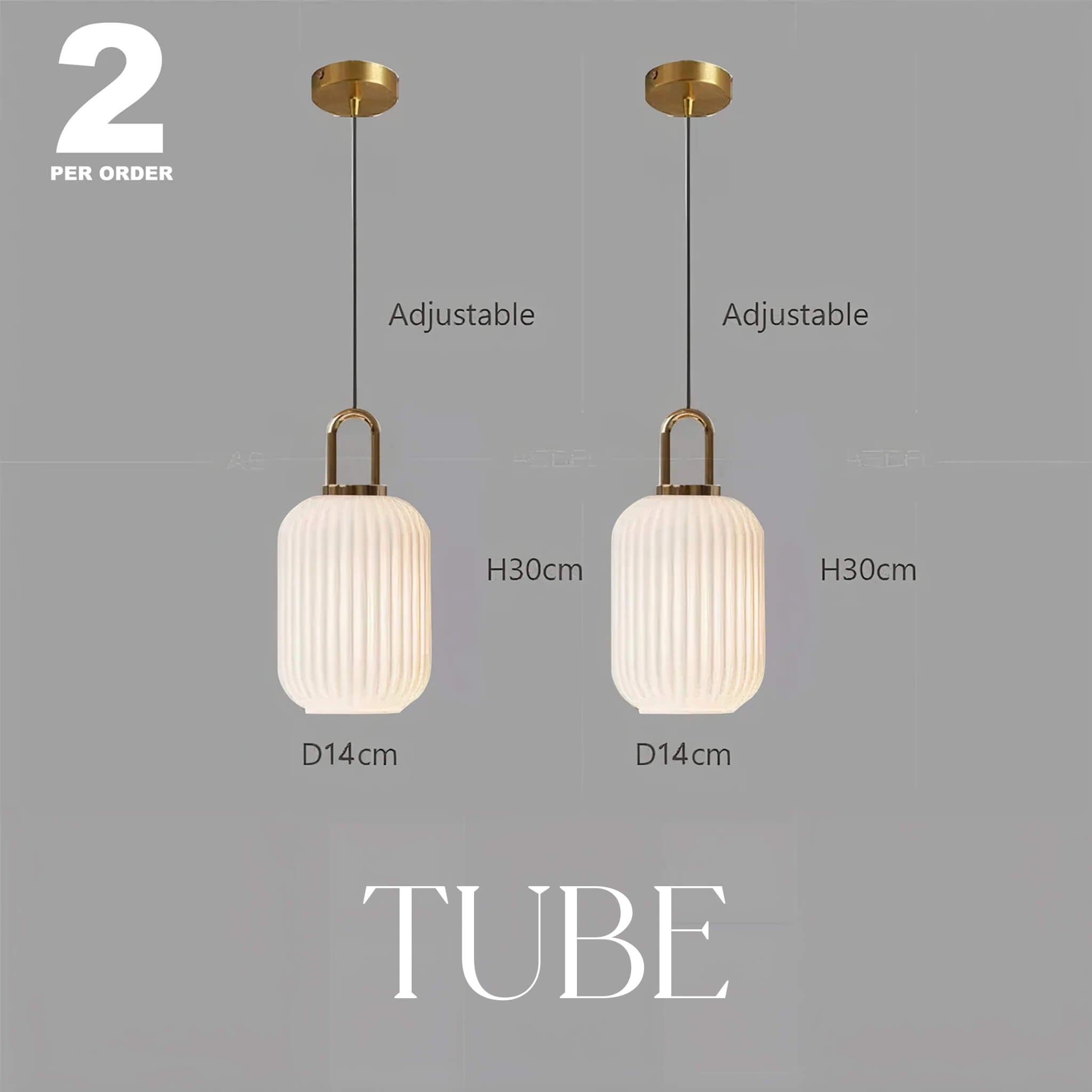 Italian Glass Ceiling Pendants • White • 2 - Pack - Ceiling Light - Haus of Interiors