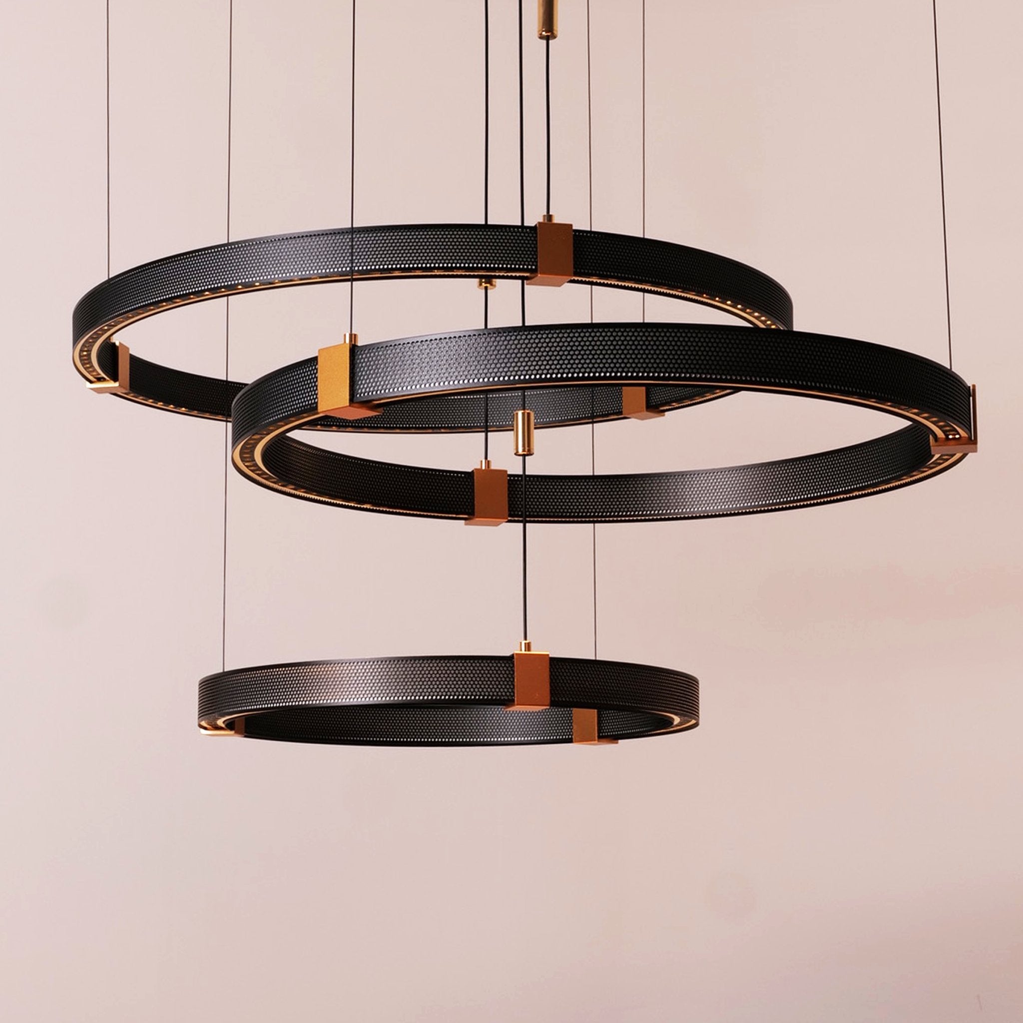 Matrix Rings Chandelier - Ceiling Light - Haus of Interiors