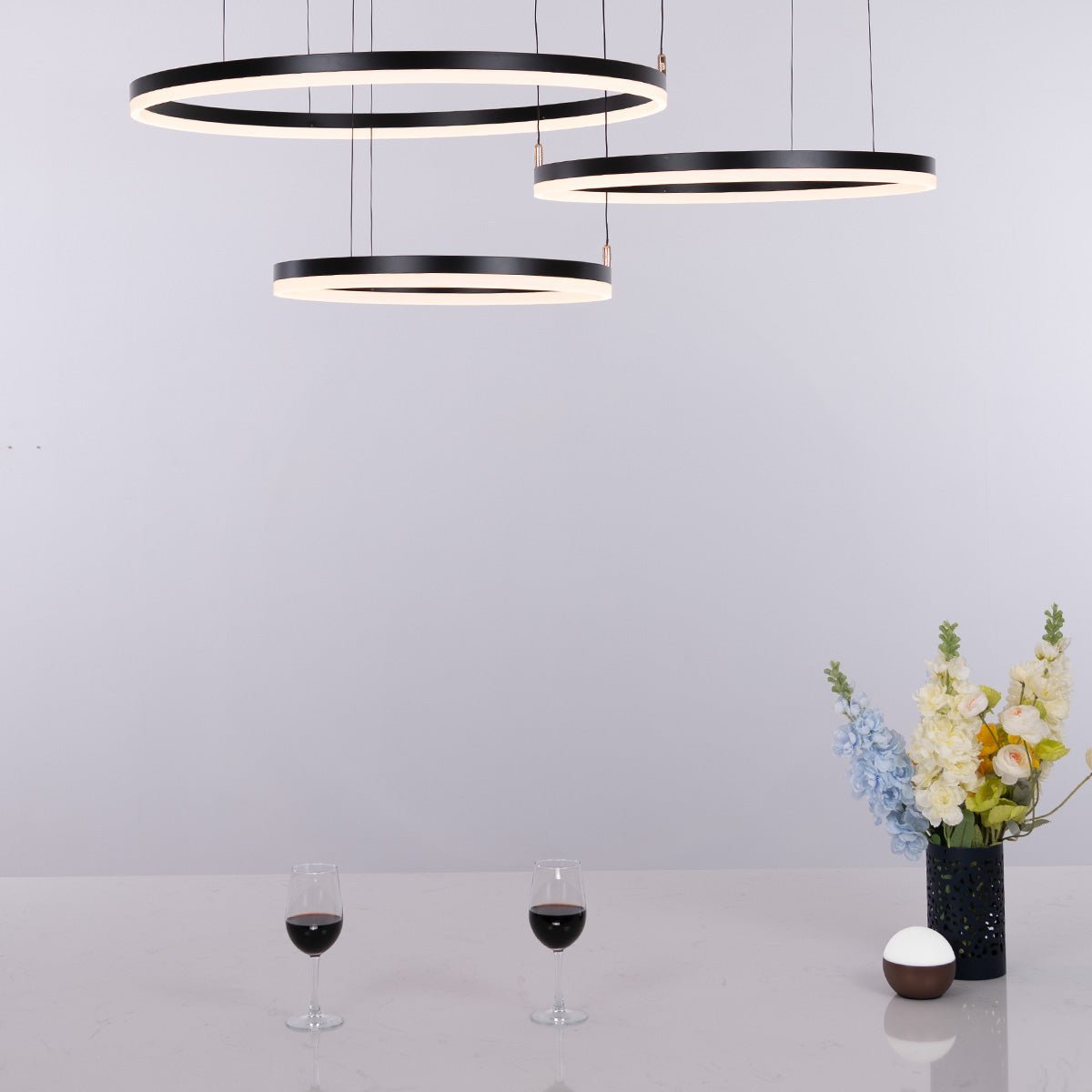 Nordic Ceiling Light Rings • Black - Chandelier - Haus of Interiors