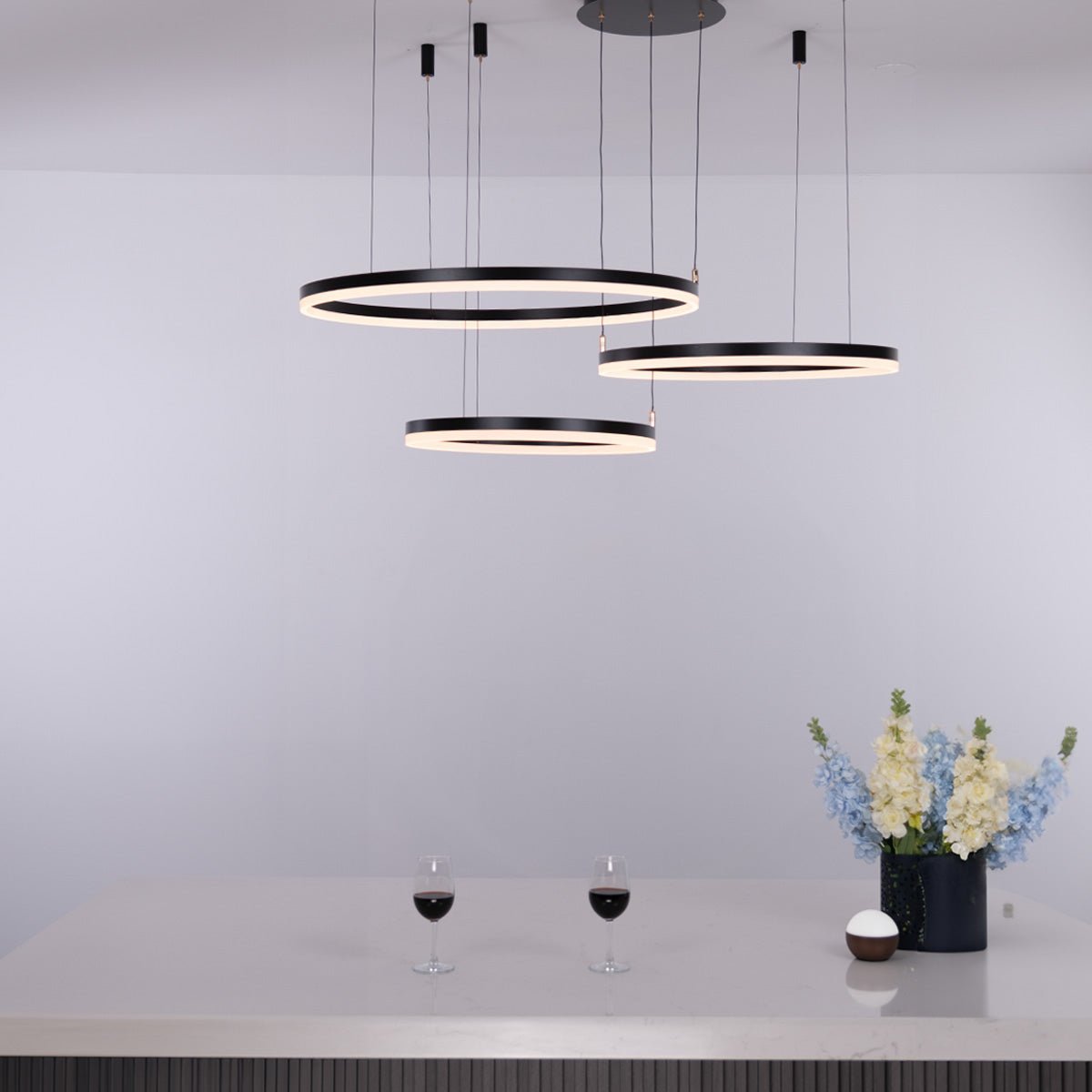 Nordic Ceiling Light Rings • Black - Chandelier - Haus of Interiors