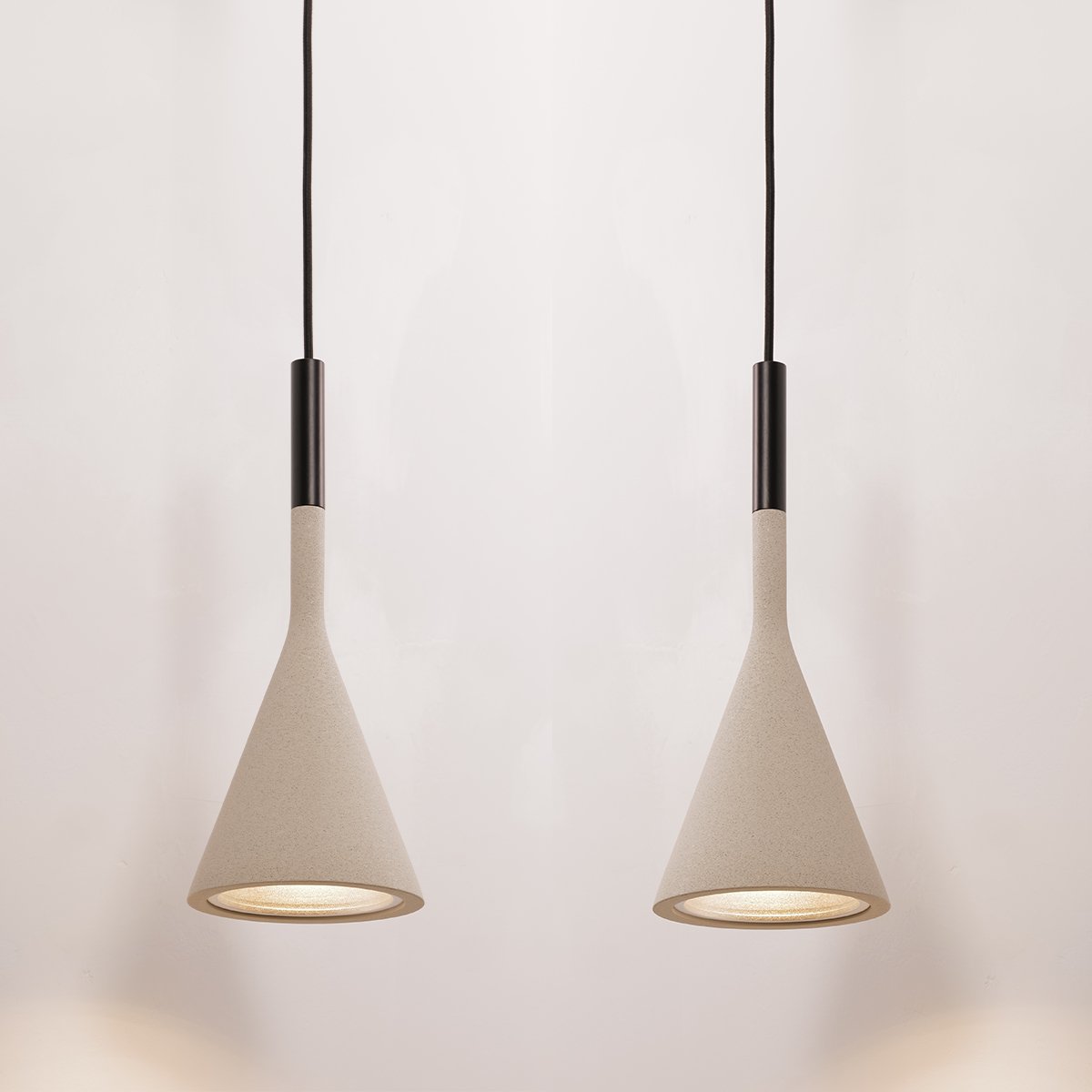 Tulip Ceiling Pendants • White Stone • 2 Pack - Ceiling Lights - Haus of Interiors